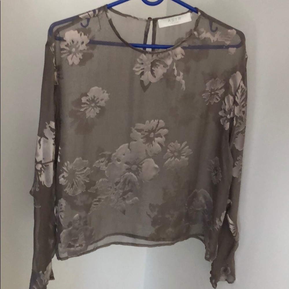 ASTR L/S See Through Lavender Top